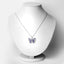 Pendentif en argent sterling de 1,75 carat en tanzanite véritable et zircon blanc