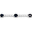 Bracelet en saphir bleu véritable de 6,21 carats et zircon blanc