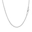 14k White Gold Round Wheat Chain - 1.2mm