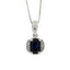 .63ct Sapphire and Diamond Pendant in 14KT White Gold
