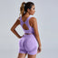 Ensemble de Yoga Femme 2 Pièces : Débardeur Sans Couture & Shorts