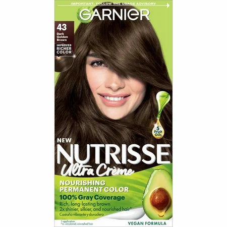 Garnier Nutrisse Ultra Color Crème Colorante Nourrissante 43 Brun Doré Foncé