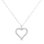 Pendentif en cœur ouvert en diamant en argent sterling 0,25 ct