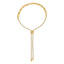 Bracelet Bolo Ajustable en Argent Sterling Plaqué Or Jaune 14k avec Diamants
