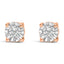 Boucles d'oreilles clou en diamant lab-grown Miracle-Set en argent sterling .925
