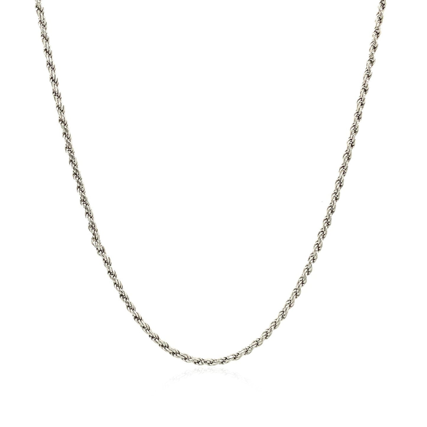Sterling Silver 1.4mm Diamond Cut Rope Chain