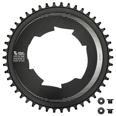 Wolf Tooth Aero Chainring 46T Black - 107 BCD Drop-Stop B