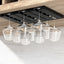 Under Shelf Wine Glass Holder Rack - No Drill Needed