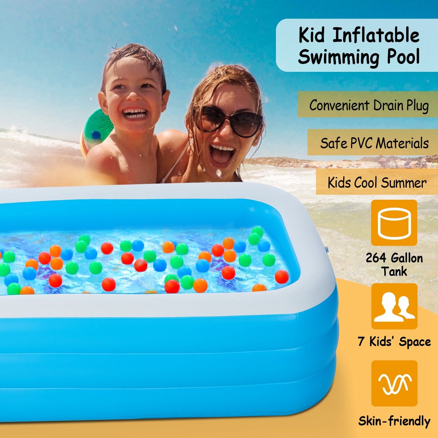 Piscina Inflable GBruno para Niños