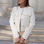 Veste Croppée Chic Décorée de Poches