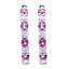 Pendientes de aro de oro blanco de 10 quilates con diamantes y zafiros azules