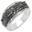 0.27 Carat Genuine Blue Diamond Sterling Silver Engagement Ring