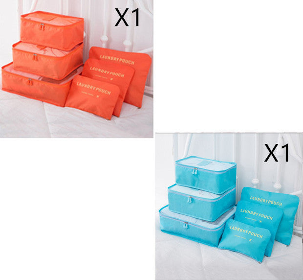 6-Piece Travel Storage Bag Set for Organized Packing