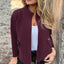 Woolen Lapel Tether Faux Pocket Suit Jacket