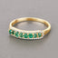 0.35 Carat Zambian Emerald & Diamond 14K Yellow Gold Engagement Ring