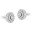 10KT White Gold Double Halo Round-Cut Diamond Stud Earrings