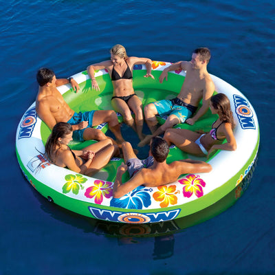 WOW Watersports Floating 6 Person Stadium Islander Water Lounge and Island - Korvel