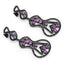 Boucles d'oreilles en améthyste véritable de 5,30 carats et spinelle noir