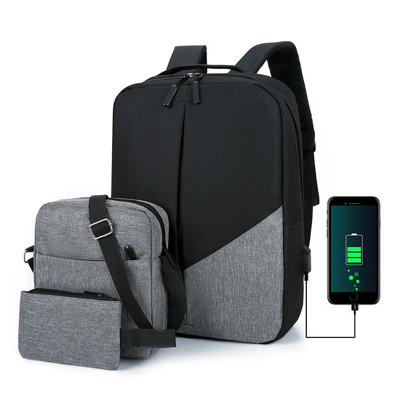 Sac à dos multifonctionnel USB pour hommes - Grande capacité
