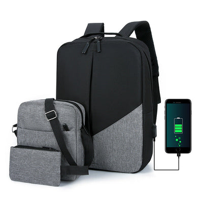 Men's Multifunctional USB Laptop Backpack - Large Capacity