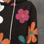 Floral Print Textured Drawstring Hoodie