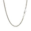 Sterling Silver Rhodium Plated Wheat Chain 2.6mm