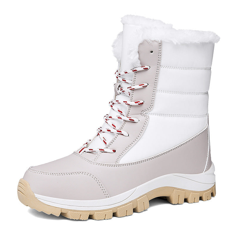 Bottes en Velours Chaud en Coton - Chaussures Rembourrées Hautes en Coton