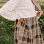 Vintage Plaid Round Neck Long Sleeve Mini Dress Cozy & Stylish Dress Retro Design Dress For Party - Korvel