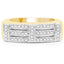 Bague en Argent Sterling Plaquée Or Jaune 14K avec Diamant Blanc de 0,25 Carat