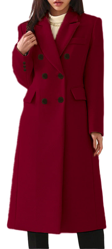 Elegant Women's Wool Overcoat for Autumn/Winter