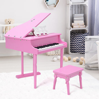 30-Key Mini Grand Piano for Children - Pink