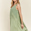 Decorative Button Sleeveless Babydoll Dress for Women