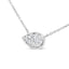 Collar de diamantes en forma de lágrima de oro blanco de 14K - 1/4 Cttw