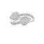 Anillo de Diamante Genuino de 0.50ct en Oro Blanco de 10KT