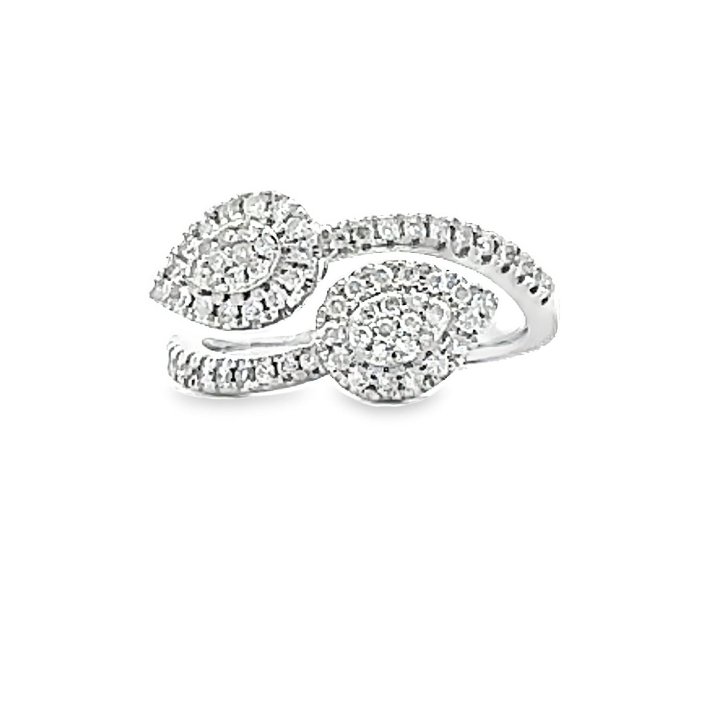 Anillo de Diamante Genuino de 0.50ct en Oro Blanco de 10KT
