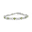 Pulsera Infinito de Diamante y Peridoto Creado en Laboratorio de Plata Esterlina .925