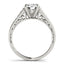 14k White Gold Cathedral Design Diamond Engagement Ring