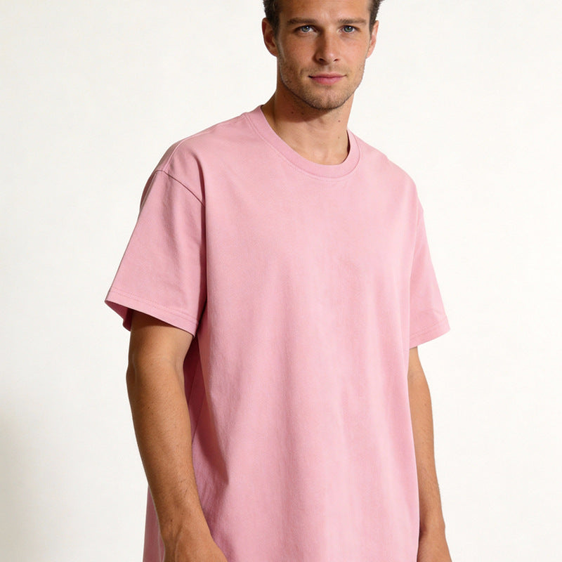 Camiseta de algodón sólida de color premium unisex