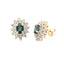 Boucles d'oreilles en saphir et diamant de 2,30 ct en or jaune 14KT