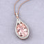 Pendentif en Morganite et Diamant Blanc de 9,31 Carats en Or Rose 14K