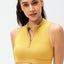 Full Size Cropped Cutout Back Zipper Front Active Tank Top