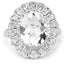 Anillo de Plata Esterlina con Cuarzo Cristal de 5.90 Quilates y Topacio Azul Suizo