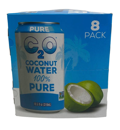 C2O 100% Pure Coconut Water - 8 Can Refreshment Pack - Korvel