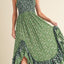 Ditsy Floral Ruffled Hem Maxi Cami Dress for Women