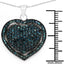 1.25 Carat Genuine Blue Diamond Pendant in Sterling Silver