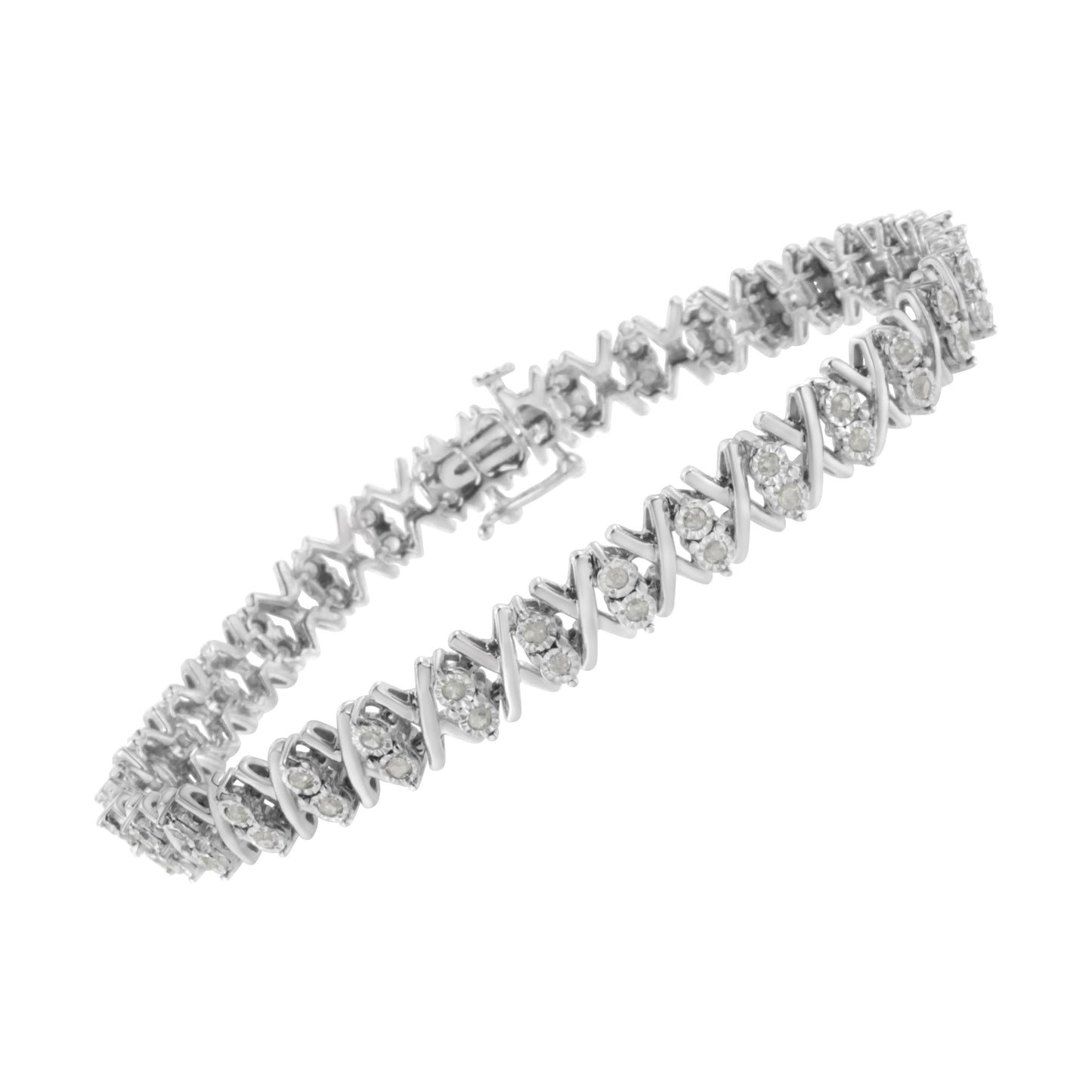 Pulsera de Tenis X-Link con Diamantes en Plata Esterlina .925
