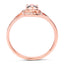 0.78 Carat Morganite and Diamond 14K Rose Gold Engagement Ring