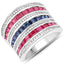 Anillo de Compromiso de 3.36 Quilates en Plata Esterlina .925 con Múltiples Piedras
