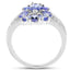 2.07 Carat Genuine Tanzanite Sterling Silver Engagement Ring