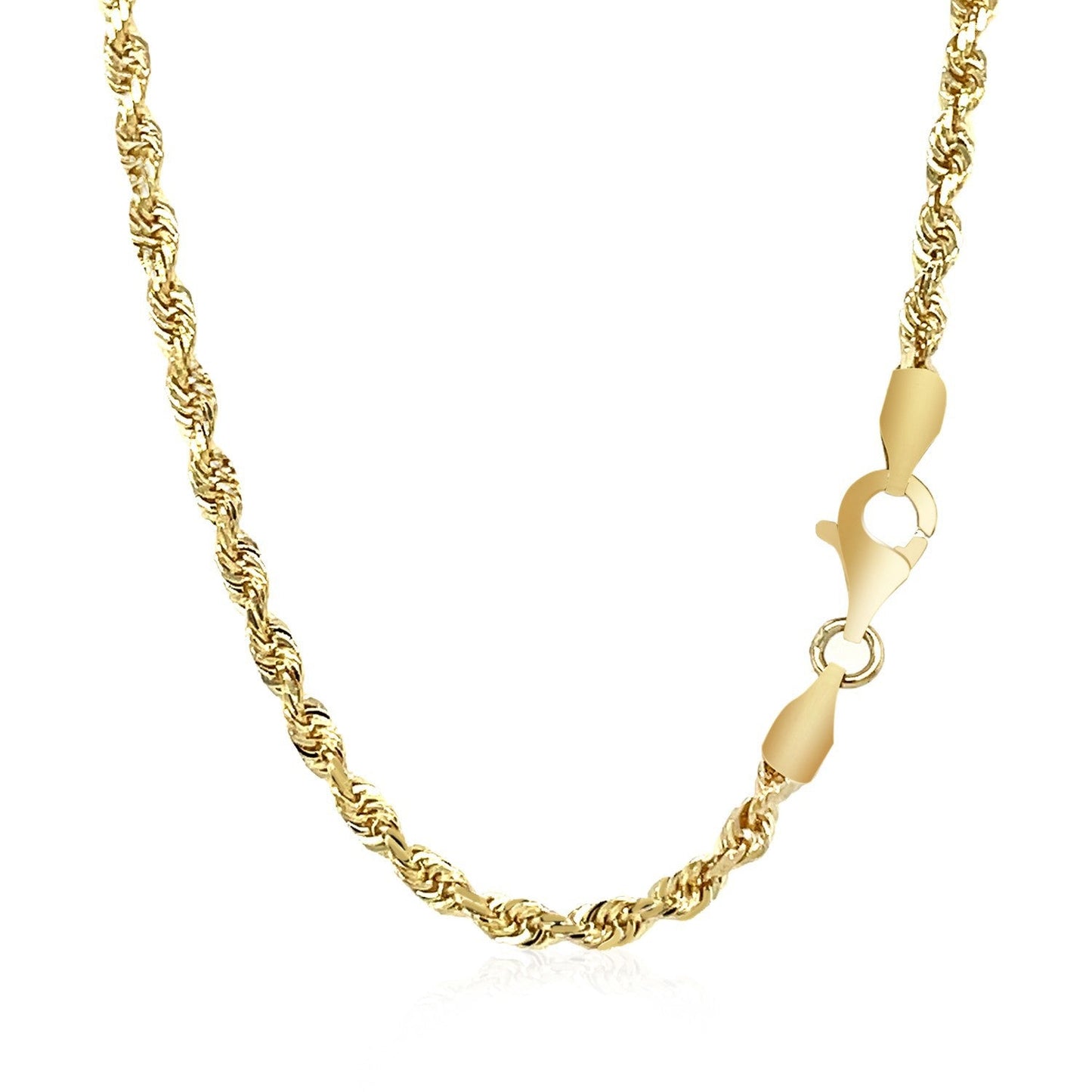 14k Yellow Gold 2.75mm Diamond Cut Rope Chain